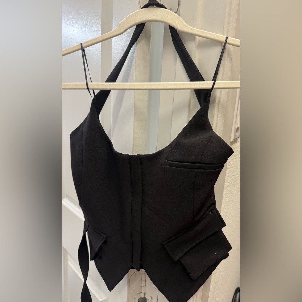Zara tuxedo Elegant Black top